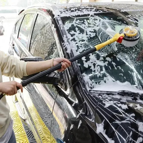 🚗 Cepillo Giratorio 360° para Lavado de Autos | Conexión a Manguera y Limpieza sin Esfuerzo