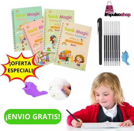 SET DE CUADERNOS MÁGICOS CALIGRÁFICOS